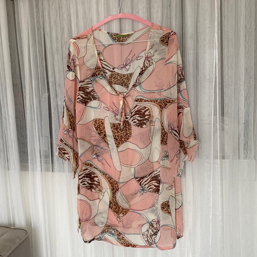 22. Silk “Green” tunic top